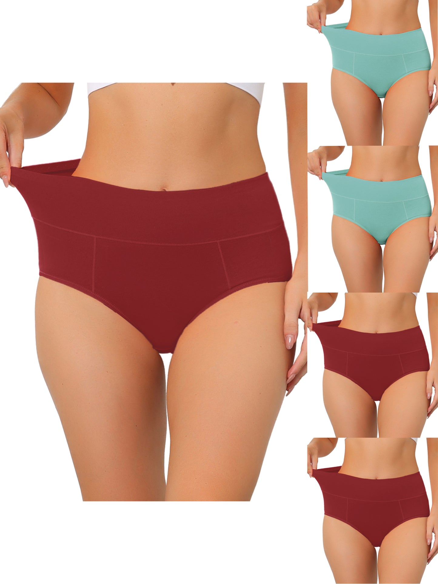 [PACK SALES] Women's 5 Pieces Cotton High Waist Brief