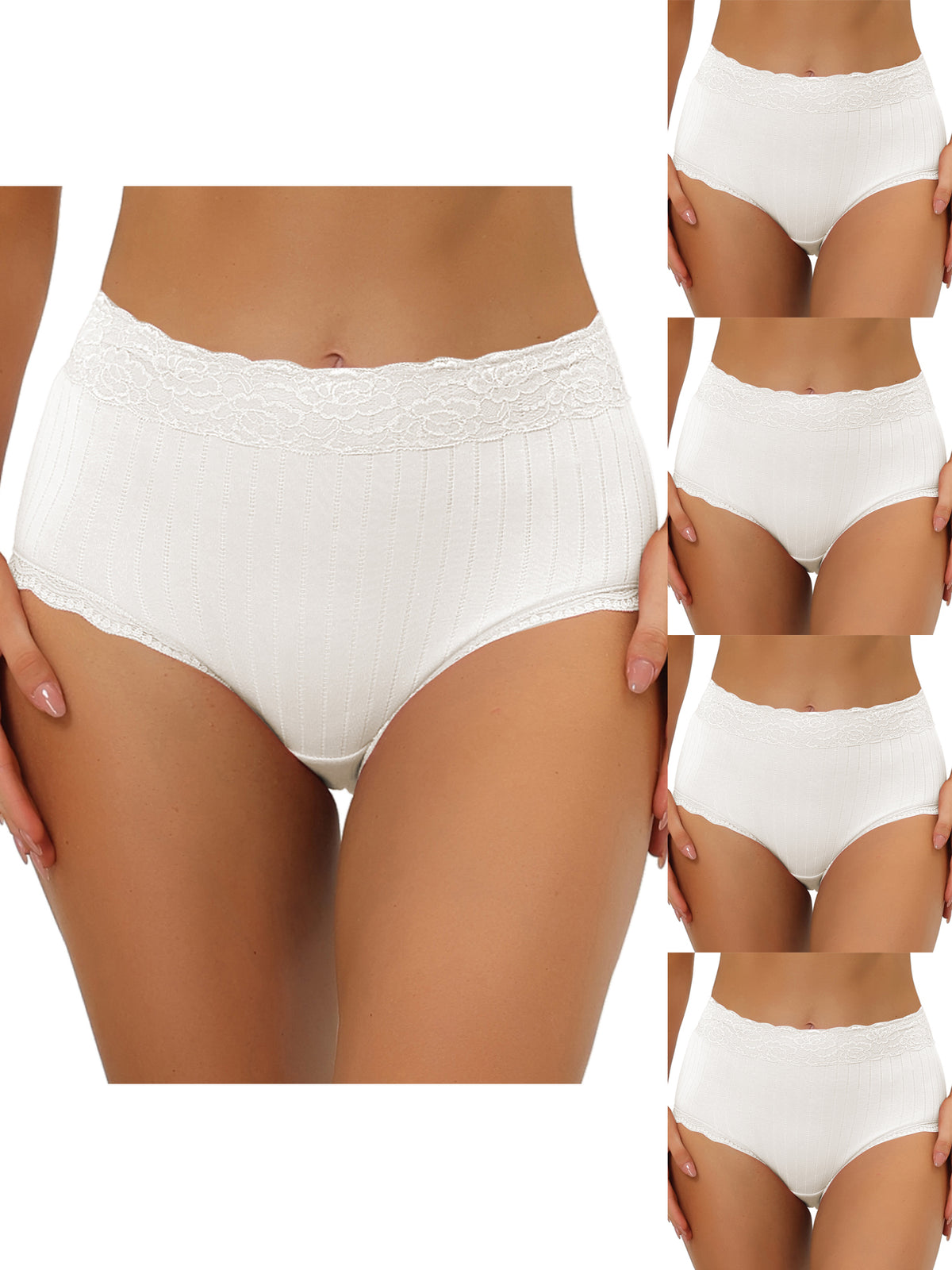 [PACK SALES] Women's 5 Pieces High Waist Underwear Briefs