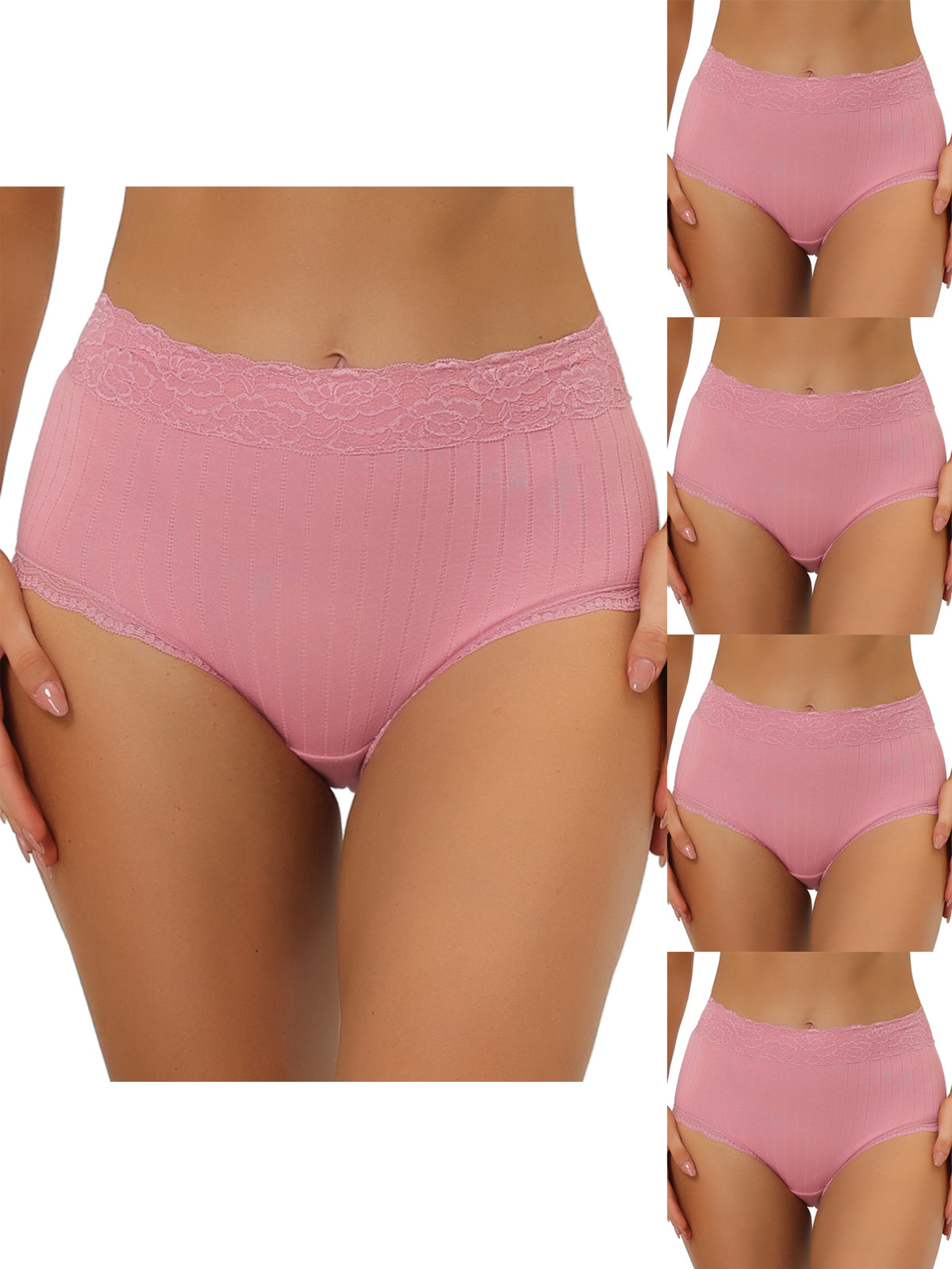 [PACK SALES] Women's 5 Pieces High Waist Underwear Briefs