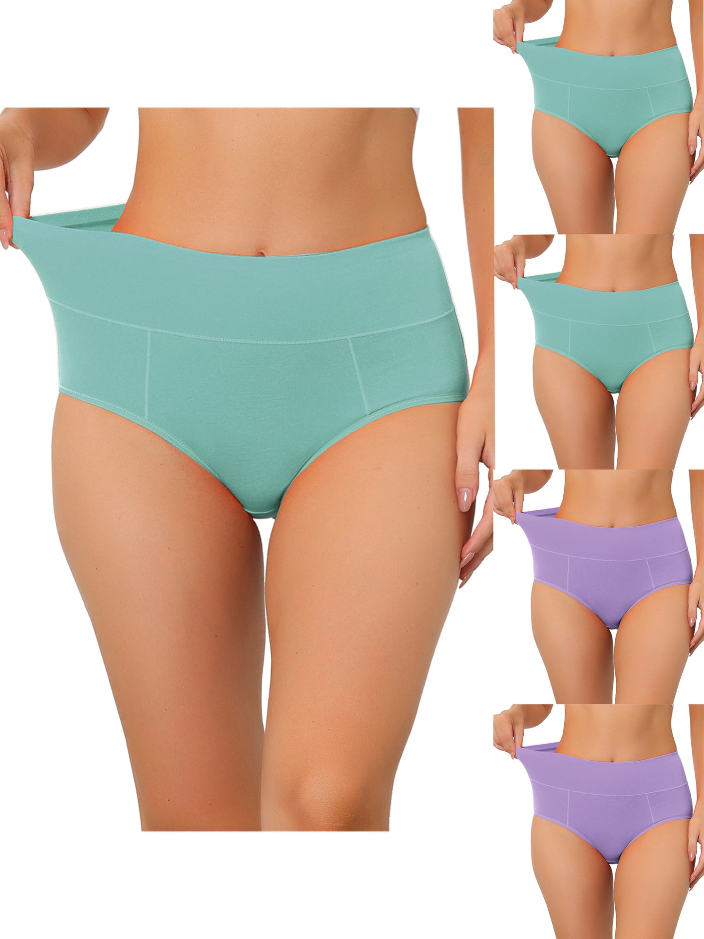 [PACK SALES] Women's 5 Pieces Cotton High Waist Brief