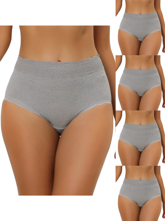[PACK SALES] Women's 5 Pieces High Waist Underwear Briefs