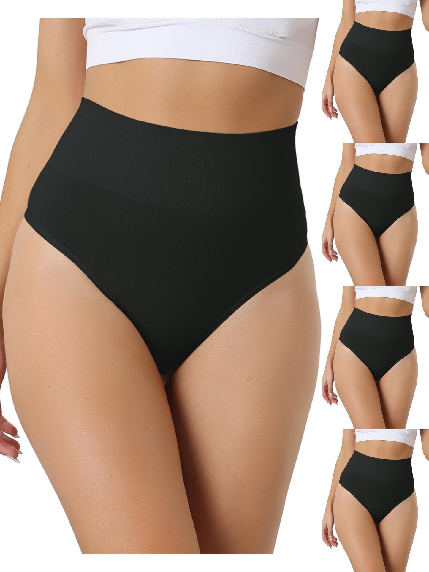 [PACK SALES] Women's 5 Pieces High-Waisted Briefs Invisible Thong Stretchy Underwear
