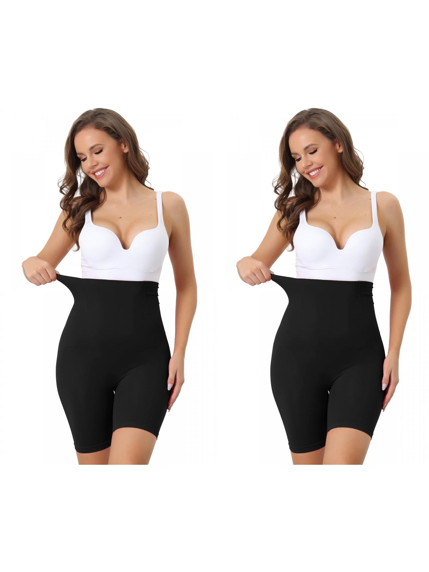 [PACK SALES] Women's 2 Pieces Knickers High Waisted Shapewear Shorts Slimming Pants