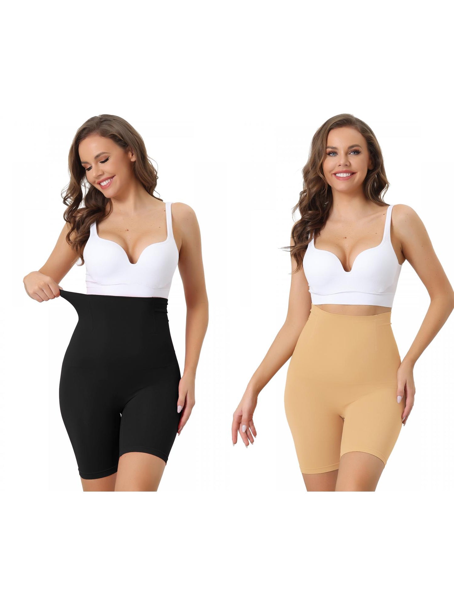 [PACK SALES] Women's 2 Pieces Knickers High Waisted Shapewear Shorts Slimming Pants