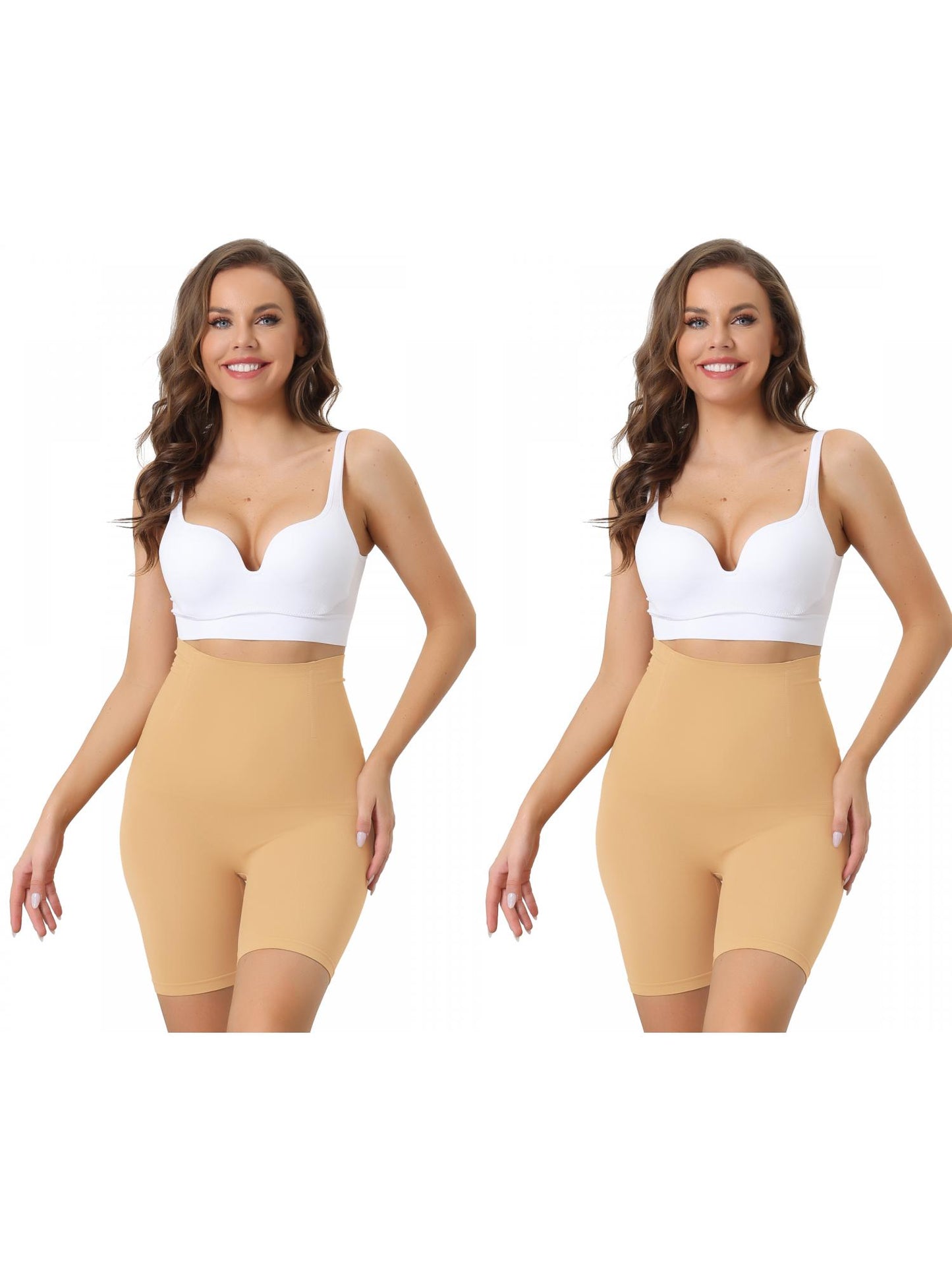 [PACK SALES] Women's 2 Pieces Knickers High Waisted Shapewear Shorts Slimming Pants
