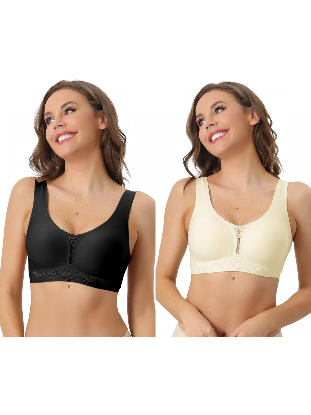 [PACK SALES] Women's 2 Pieces Wirefree Sports Bra Workout Exercise Bralettes