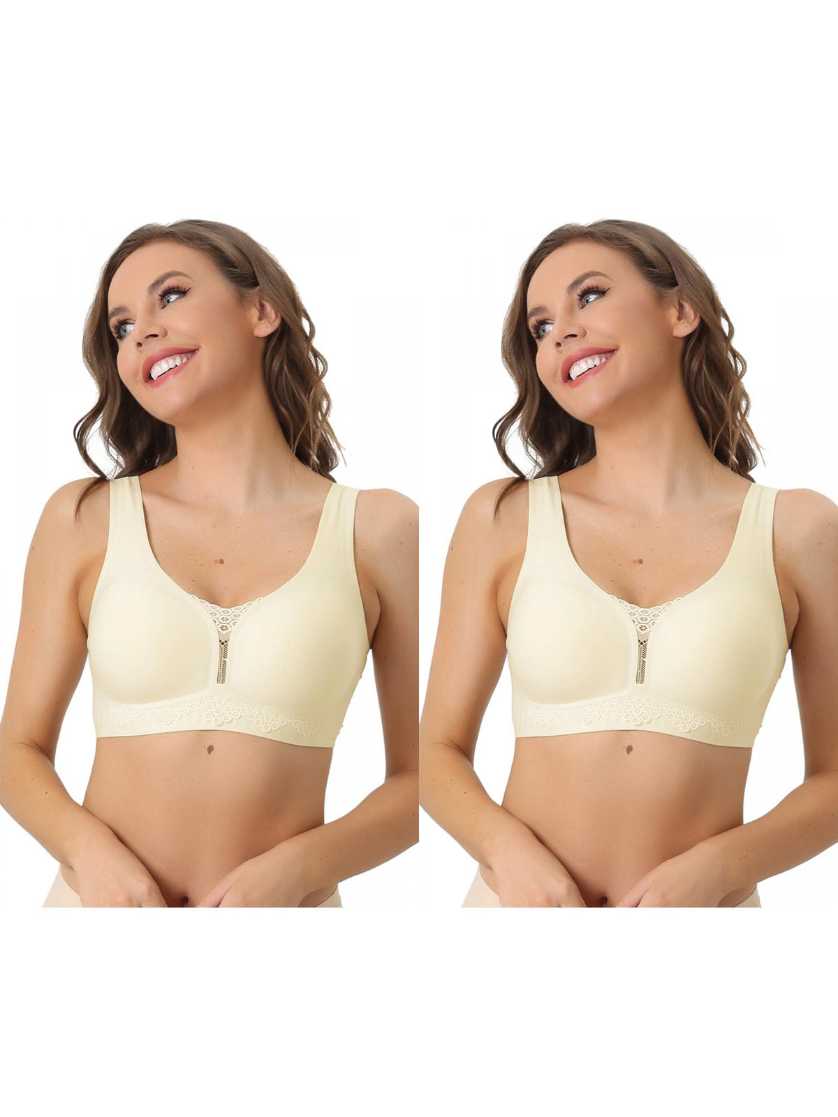 [PACK SALES] Women's 2 Pieces Wirefree Sports Bra Workout Exercise Bralettes