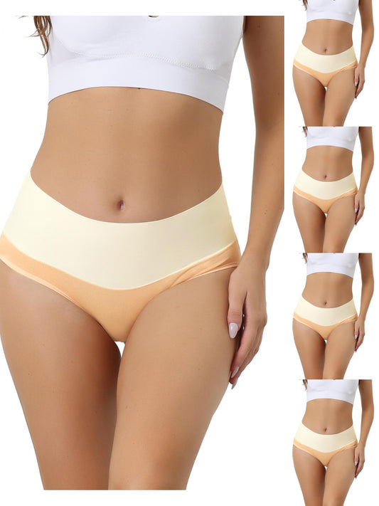 [PACK SALES] Women's 5 Pieces Stretchy High Waist Cotton Underwear Briefs Panties