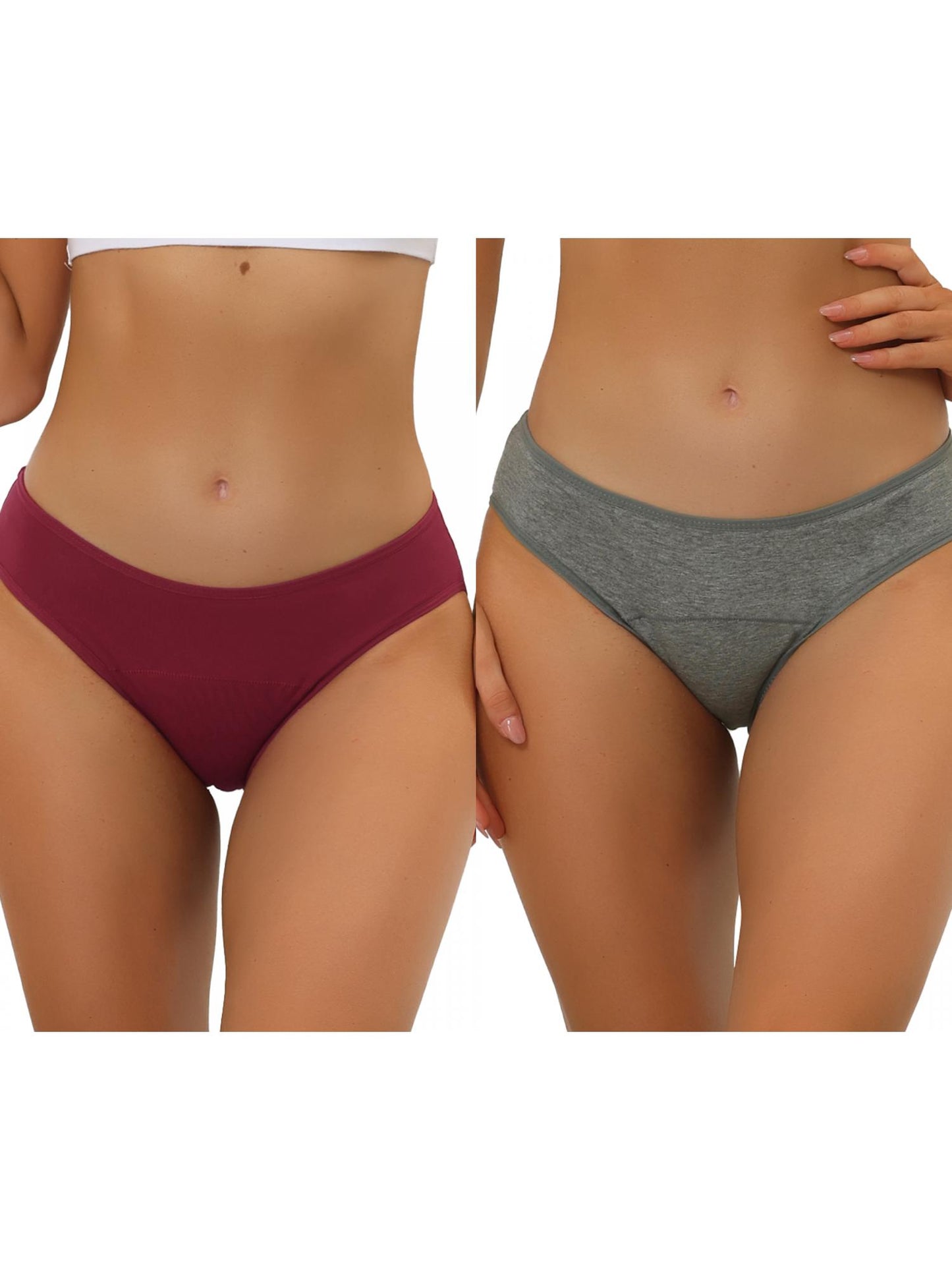 [PACK SALES] Women's 2 Pieces Underwear Mid-Rised Hipster Panties
