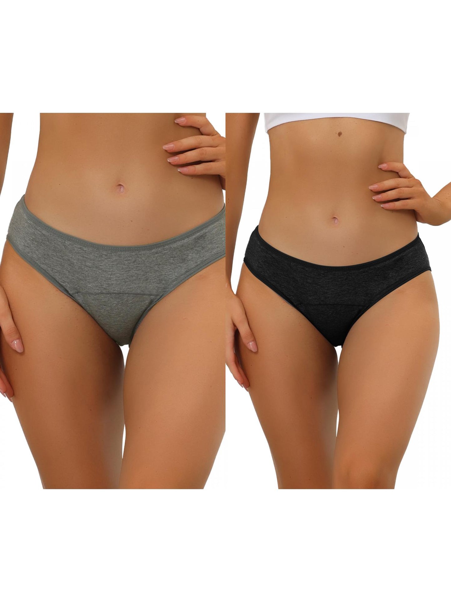 [PACK SALES] Women's 2 Pieces Underwear Mid-Rised Hipster Panties