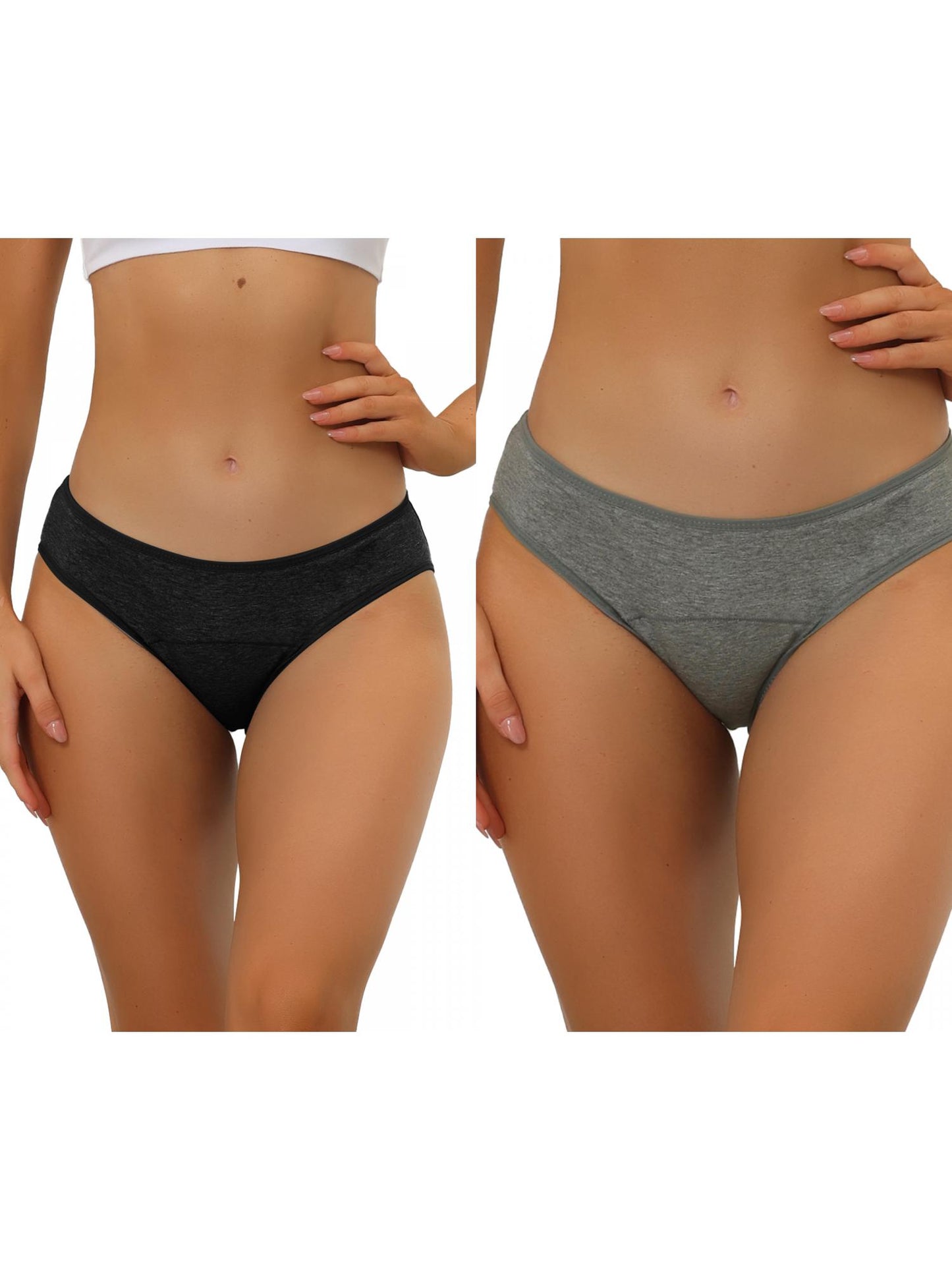 [PACK SALES] Women's 2 Pieces Underwear Mid-Rised Hipster Panties