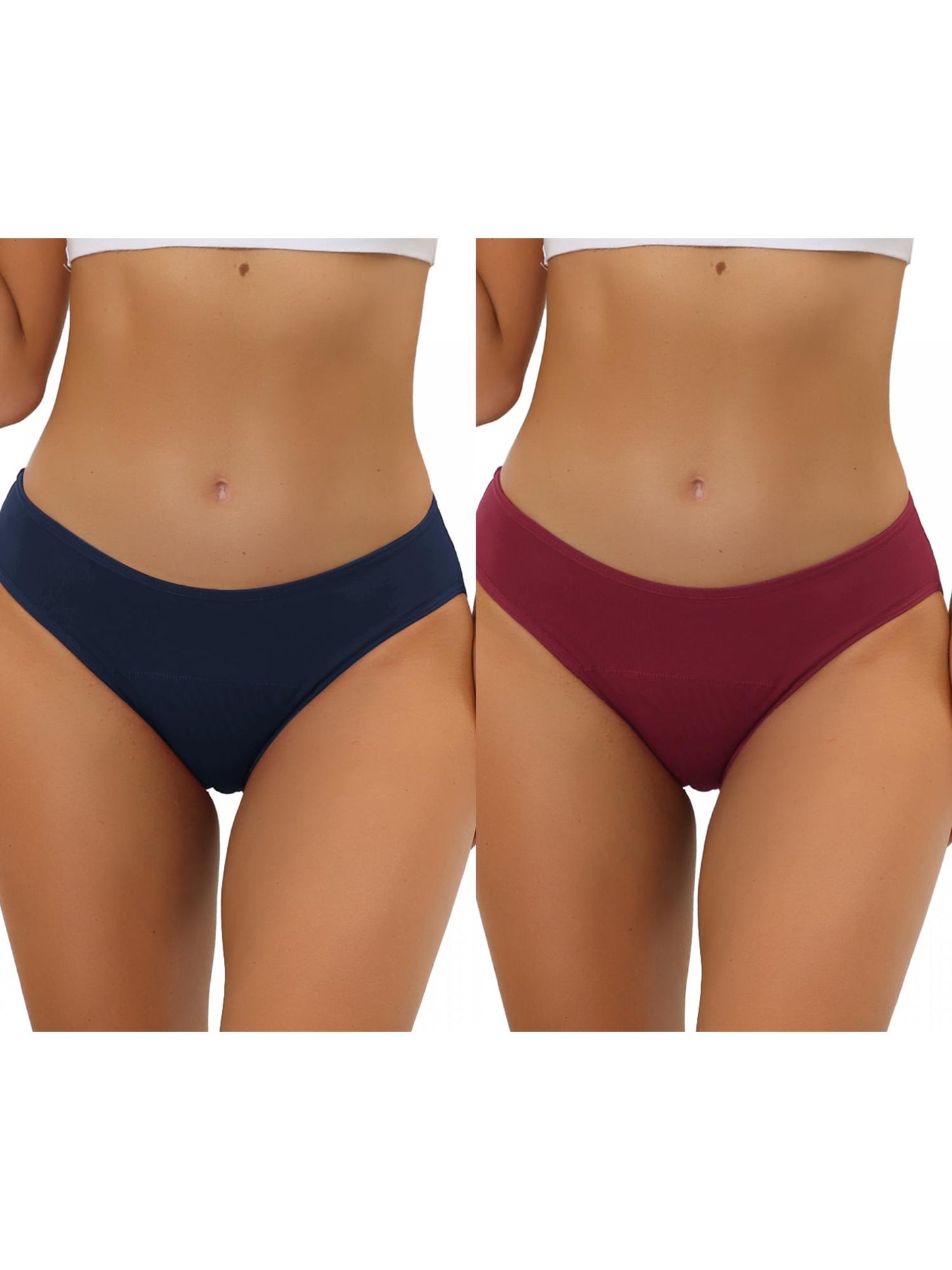 [PACK SALES] Women's 2 Pieces Underwear Mid-Rised Hipster Panties