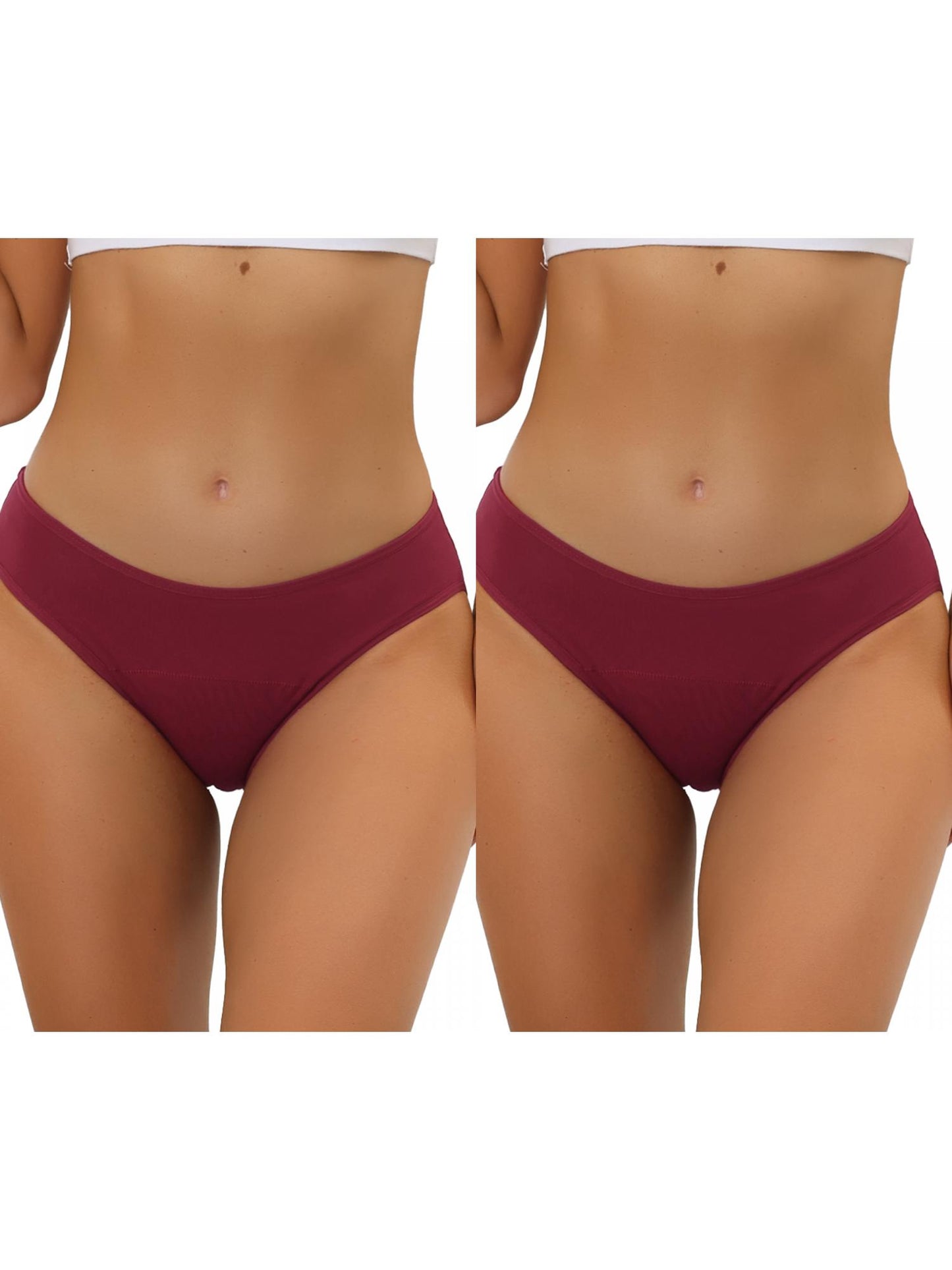[PACK SALES] Women's 2 Pieces Underwear Mid-Rised Hipster Panties