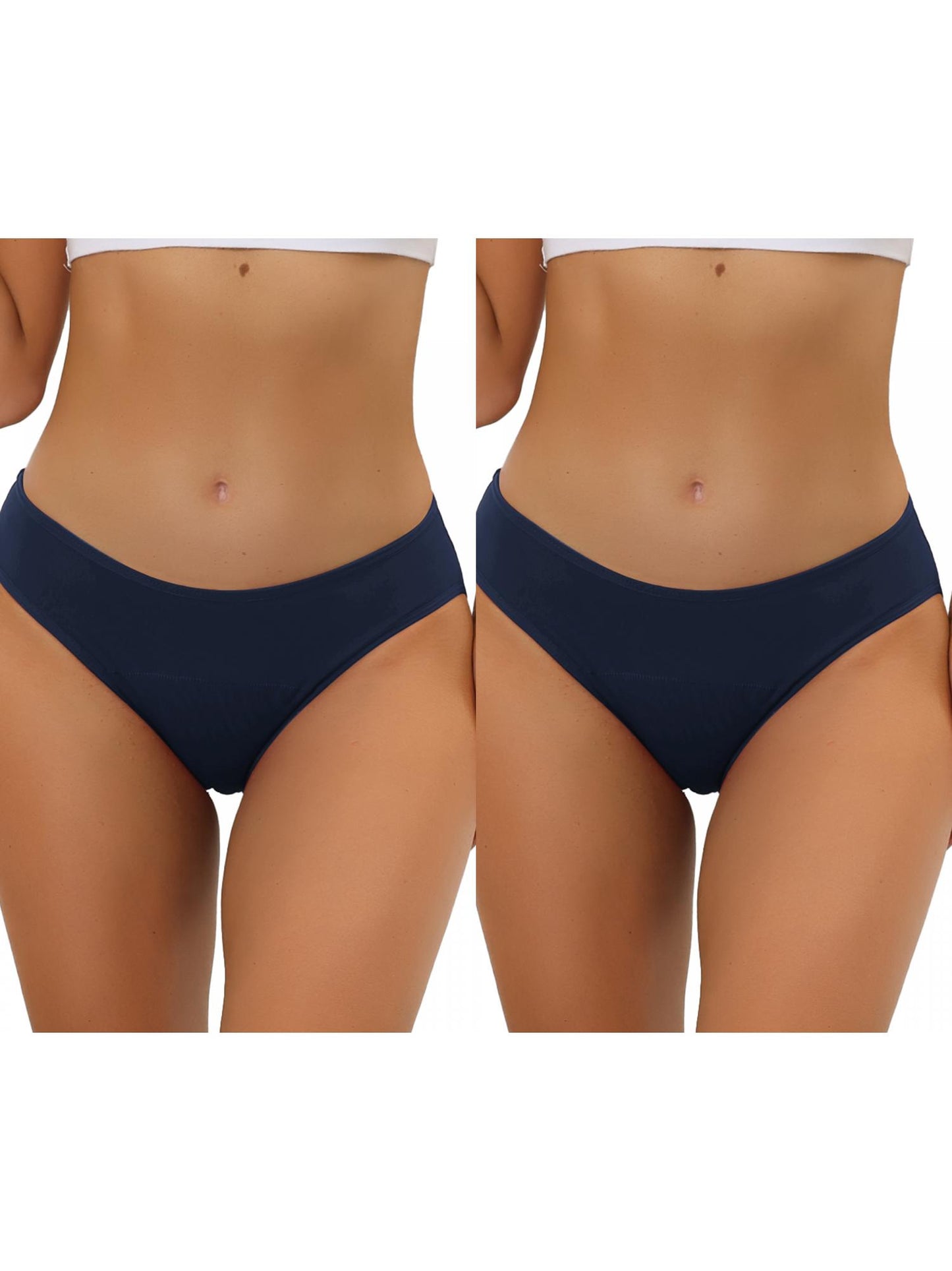 [PACK SALES] Women's 2 Pieces Underwear Mid-Rised Hipster Panties