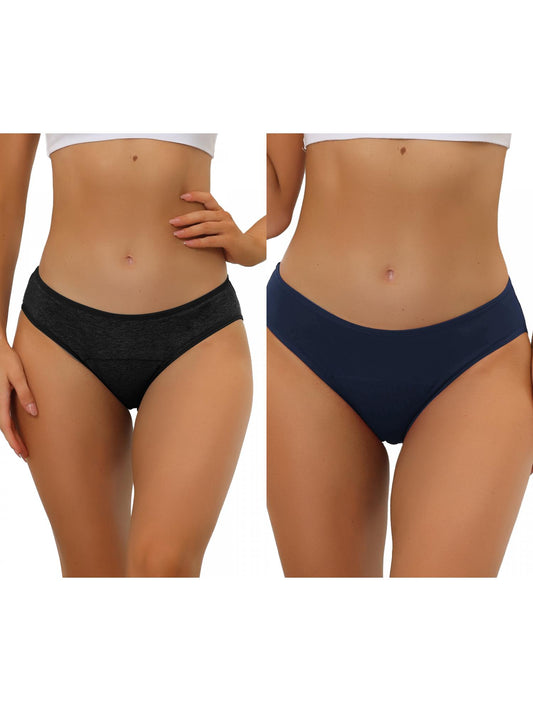 [PACK SALES] Women's 2 Pieces Underwear Mid-Rised Hipster Panties