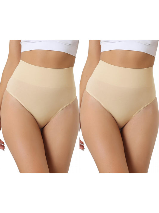 [PACK SALES] Women's 2 Pieces High-Waisted Briefs Thong Stretchy Knickers Underwear