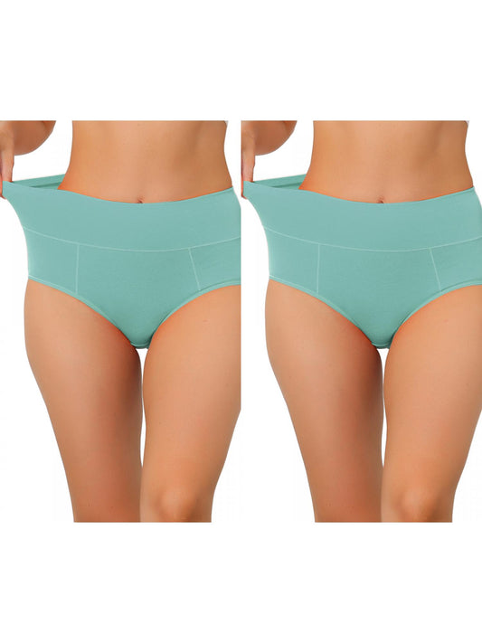[PACK SALES] Women's 2 Pieces High Waist Underwear Briefs