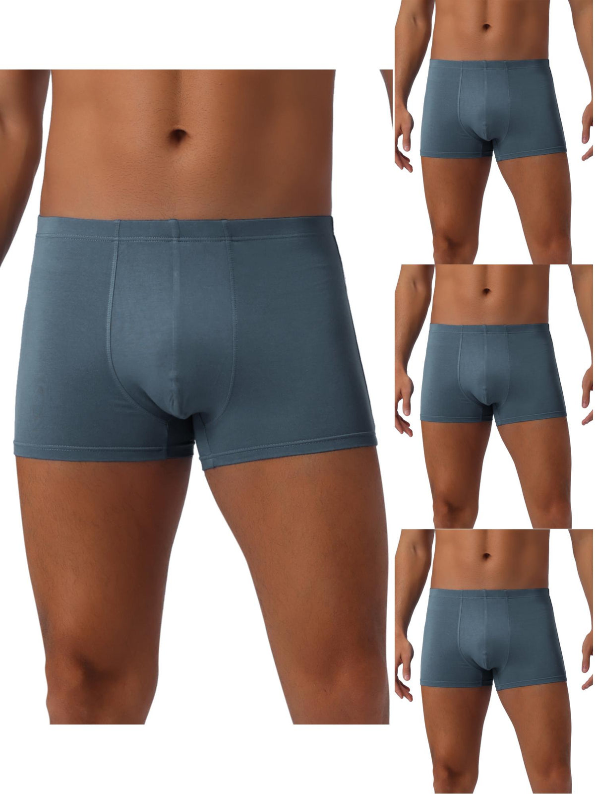 [PACK SALES] Men's 4 Pieces Underwear Regular Fit Solid Color Basic Boxer Brief