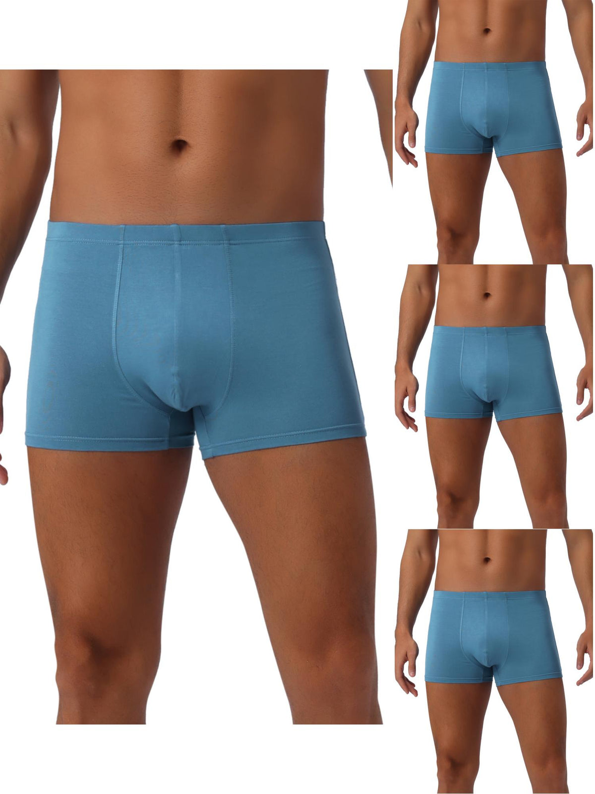 [PACK SALES] Men's 4 Pieces Underwear Regular Fit Solid Color Basic Boxer Brief