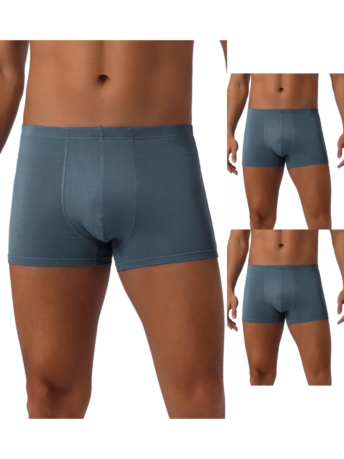 [PACK SALES] Men's 3 Pieces Underwear Regular Fit Solid Color Basic Boxer Briefs