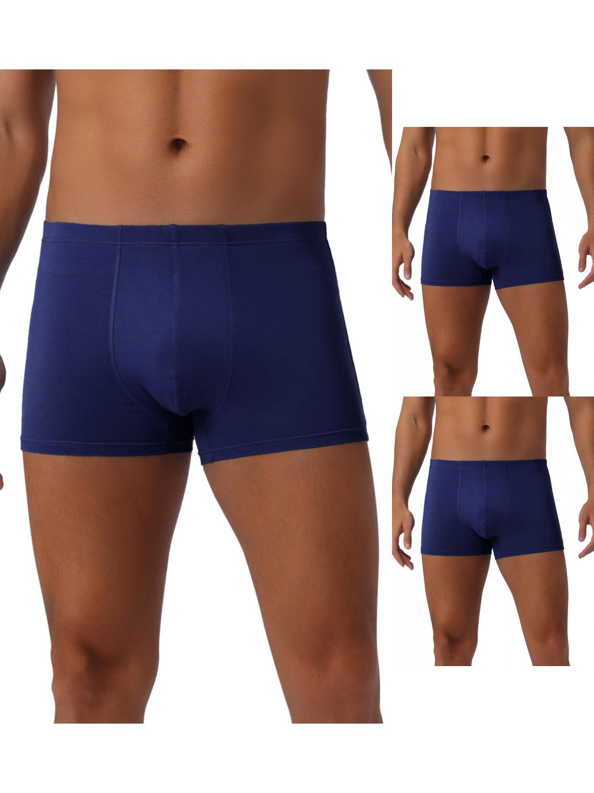 [PACK SALES] Men's 3 Pieces Underwear Regular Fit Solid Color Basic Boxer Briefs