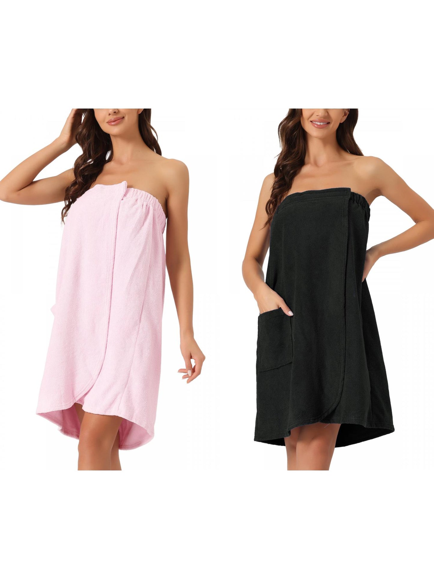 [PACK SALES] Women's 2 Sets Spa Towel Wrap Robe Bath Towel with Shower Cap